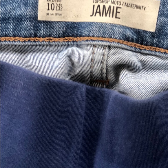 Topshop Maternity Moto Jamie Distressed Skinny Jeans - Picture 4 of 5